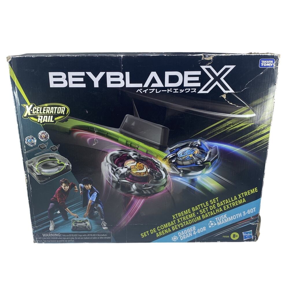 Hasbro Beyblade X Xtreme Battle Set X-Celerator Rail CIB + Rhino Horn Dagger - Picture 11 of 14